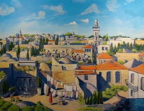 A mural of Jerusalem